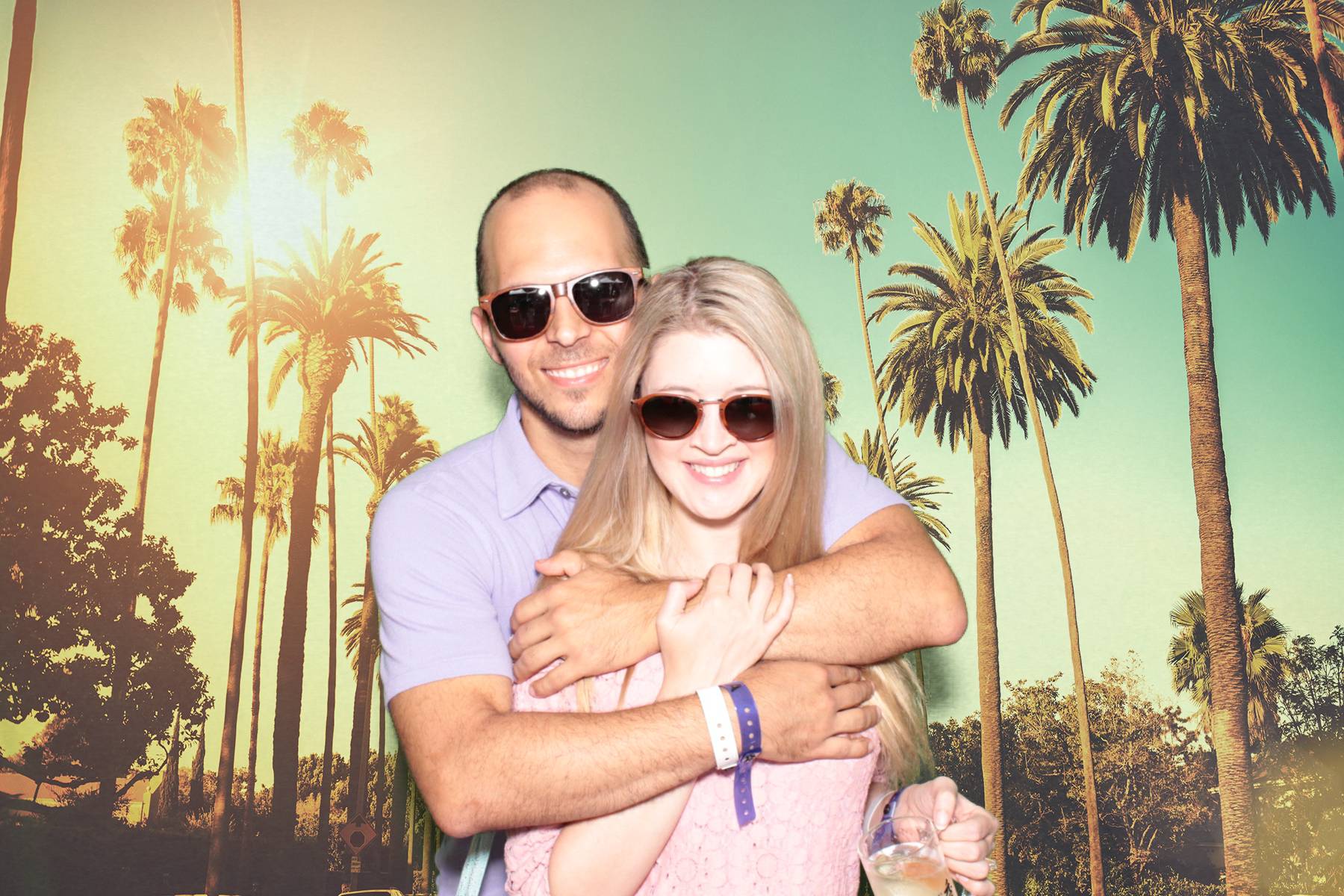 A green screen photo taken by Maple Leaf Photo Booths in Los Angeles of attendees of the 2016 Taste of LA Festival at Paramount Studios