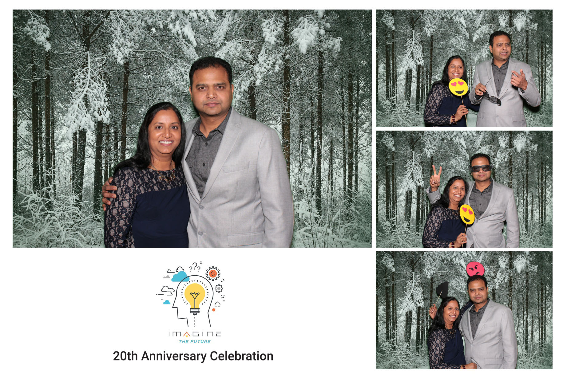 A green screen photo booth photo of realtors at the 2016 realtor.com and move.com Holiday party in Westlake Village, Los Angeles, CA