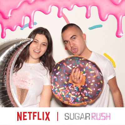 a gif from the netflix sugar rush photo gif booth by maple leaf photo booths